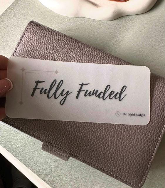 Matte Vellum Savings Placeholder| 50–1000 & Fully Funded | Cash Envelope Inserts | A6 Budgeting Tools | The Stylish Budget