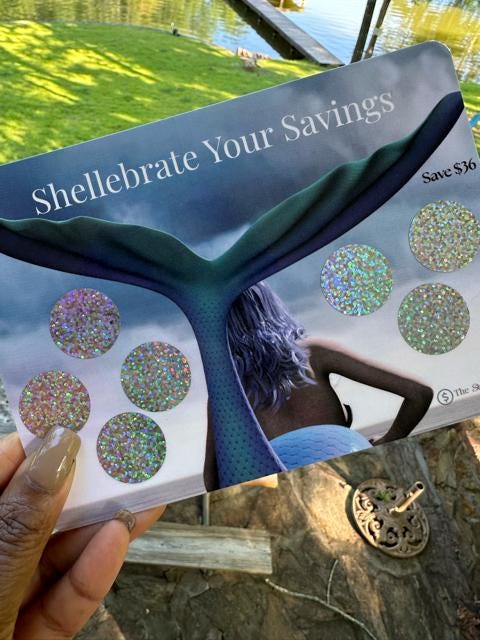 Shellebrate Your Savings Scratch & Save | Mermaid Theme Mini Challenge | 36 Savings Card | The Stylish Budget