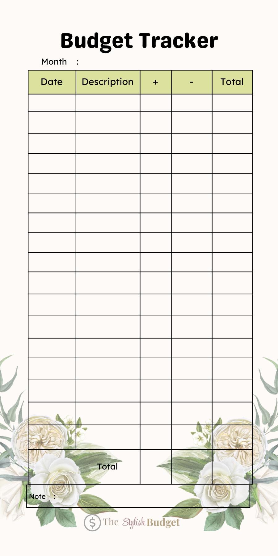 Printable Budget Tracker - 3x6 Mini Finance Log for Cash Envelopes - Pastel Budgeting Insert PDF