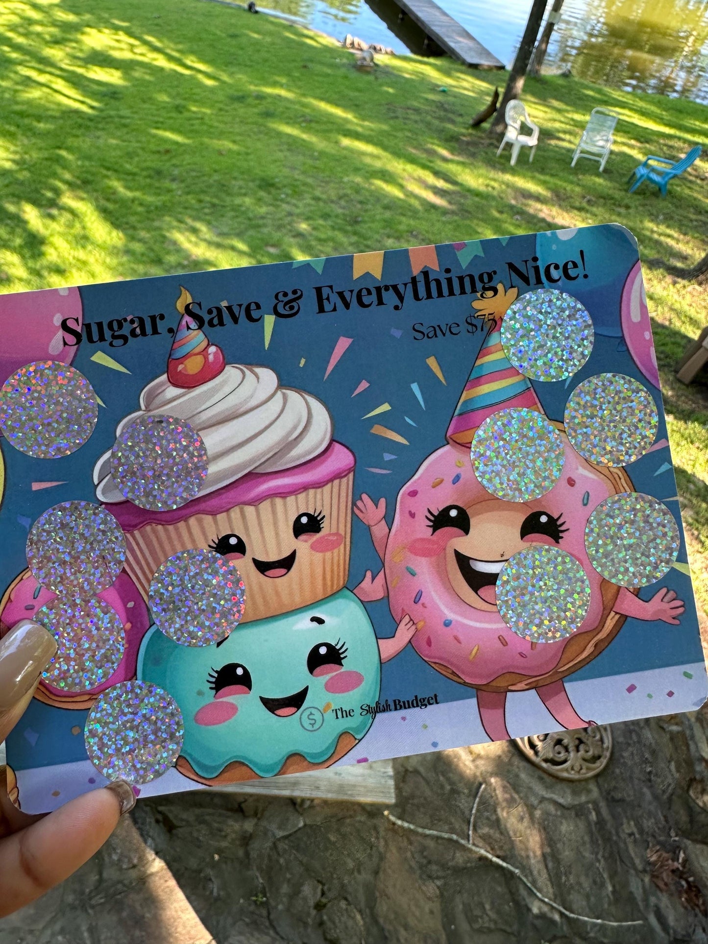 Sugar, Save & Everything Nice Scratch Off | Sweet Treat Savings Challenge | 75 dollar Mini Budget Card | The Stylish Budget