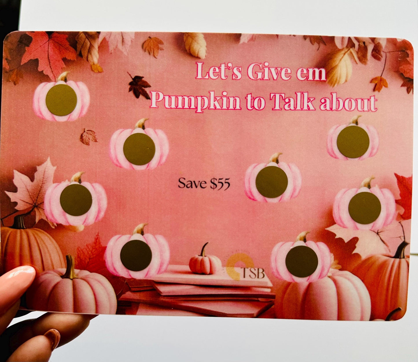 Pumpkin Scratch and Save Challenge: Fall Savings Tracker Budget Game