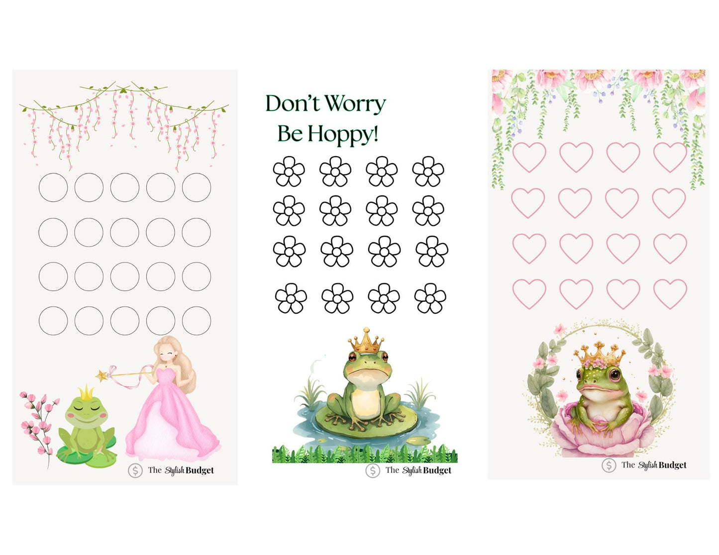 Frog Prince Savings Challenge: A6 Budget tracker Digital Download