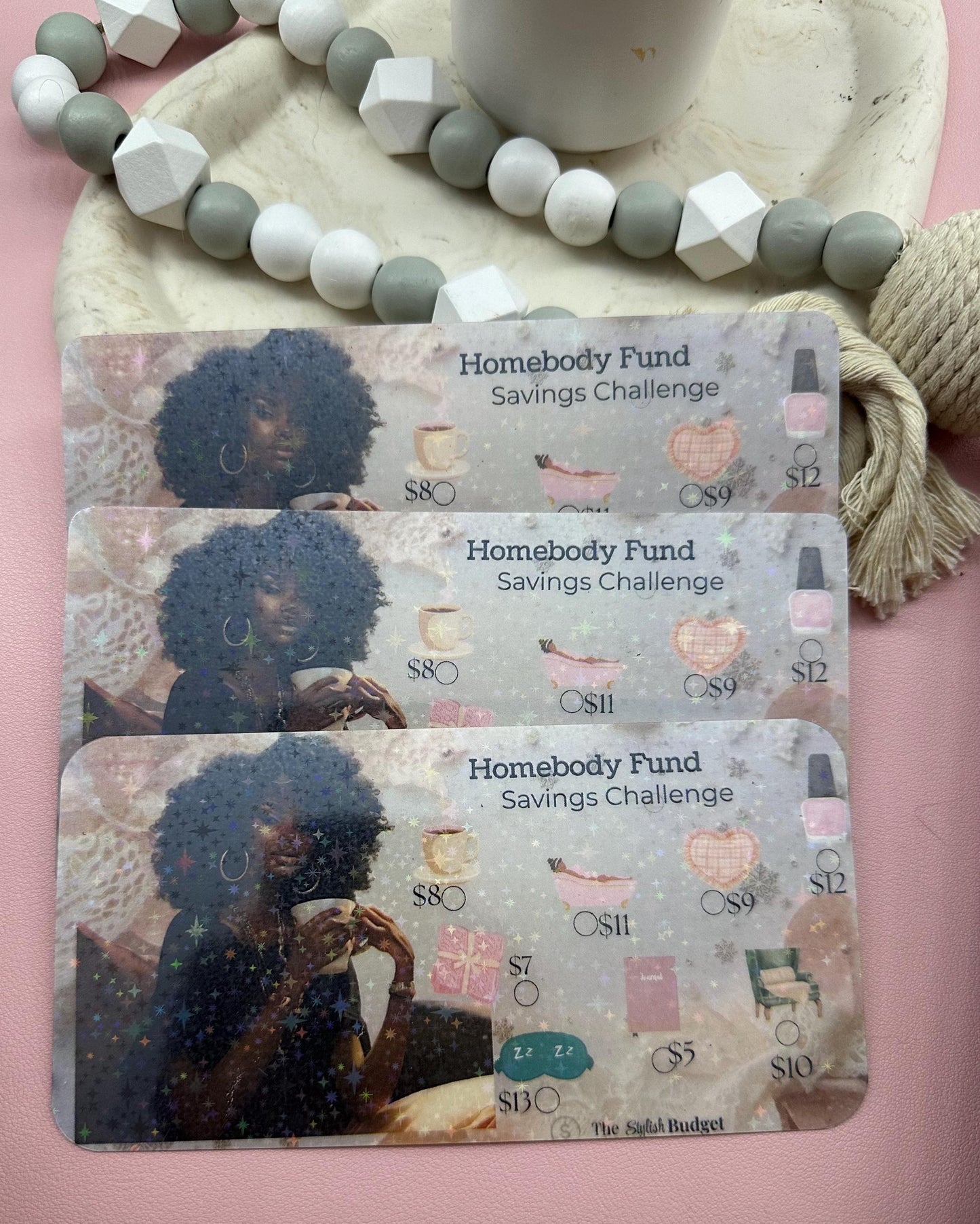 Homebody Fund Savings Challenge | A6 Budget Binder Insert | Cozy Soft Life Cash Envelope Tracker