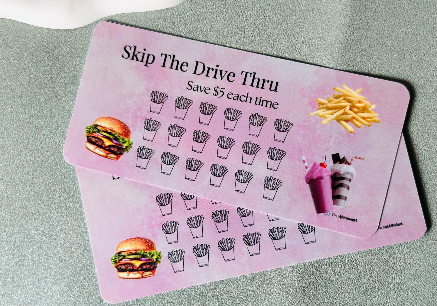 Skip the Drive Thru Savings Tracker | Fast Food Budget Challenge | A6 Cash Envelope Insert | The Stylish Budget