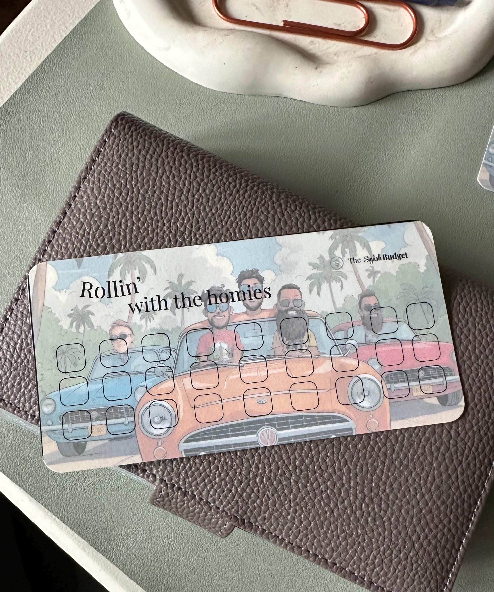 Rollin' with the Homies Savings Challenge Card: Retro Dice Game