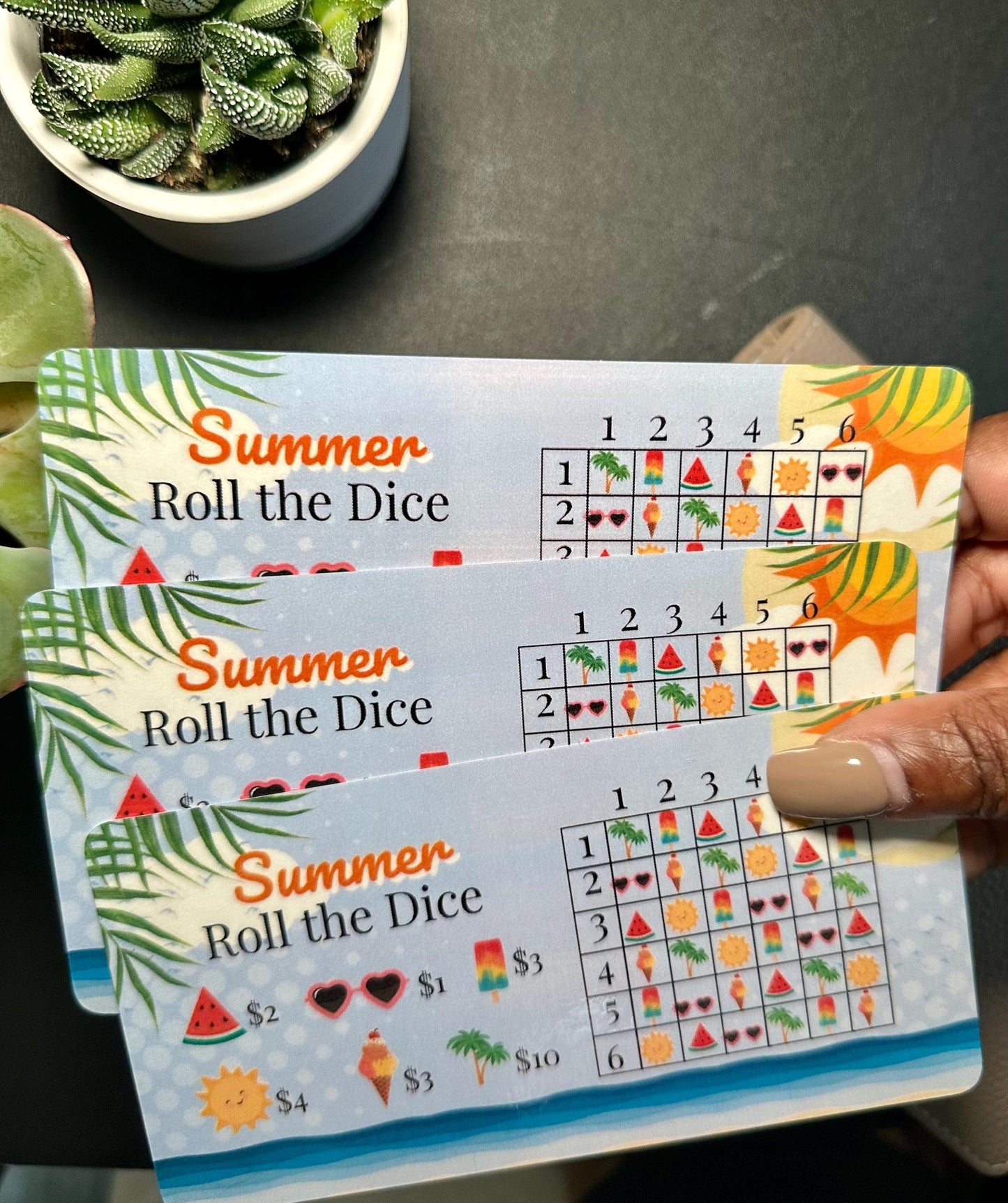 Summer Roll the Dice Savings Challenge | A6 Budget Binder Insert | Dice-Based Savings Tracker | Physical Handmade Budget Card