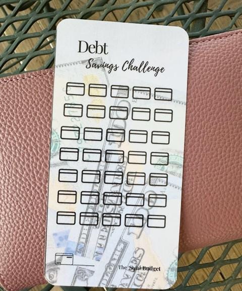 A6 Budget Tracker Set: Debt, Emergency Fund, Savings Challenges