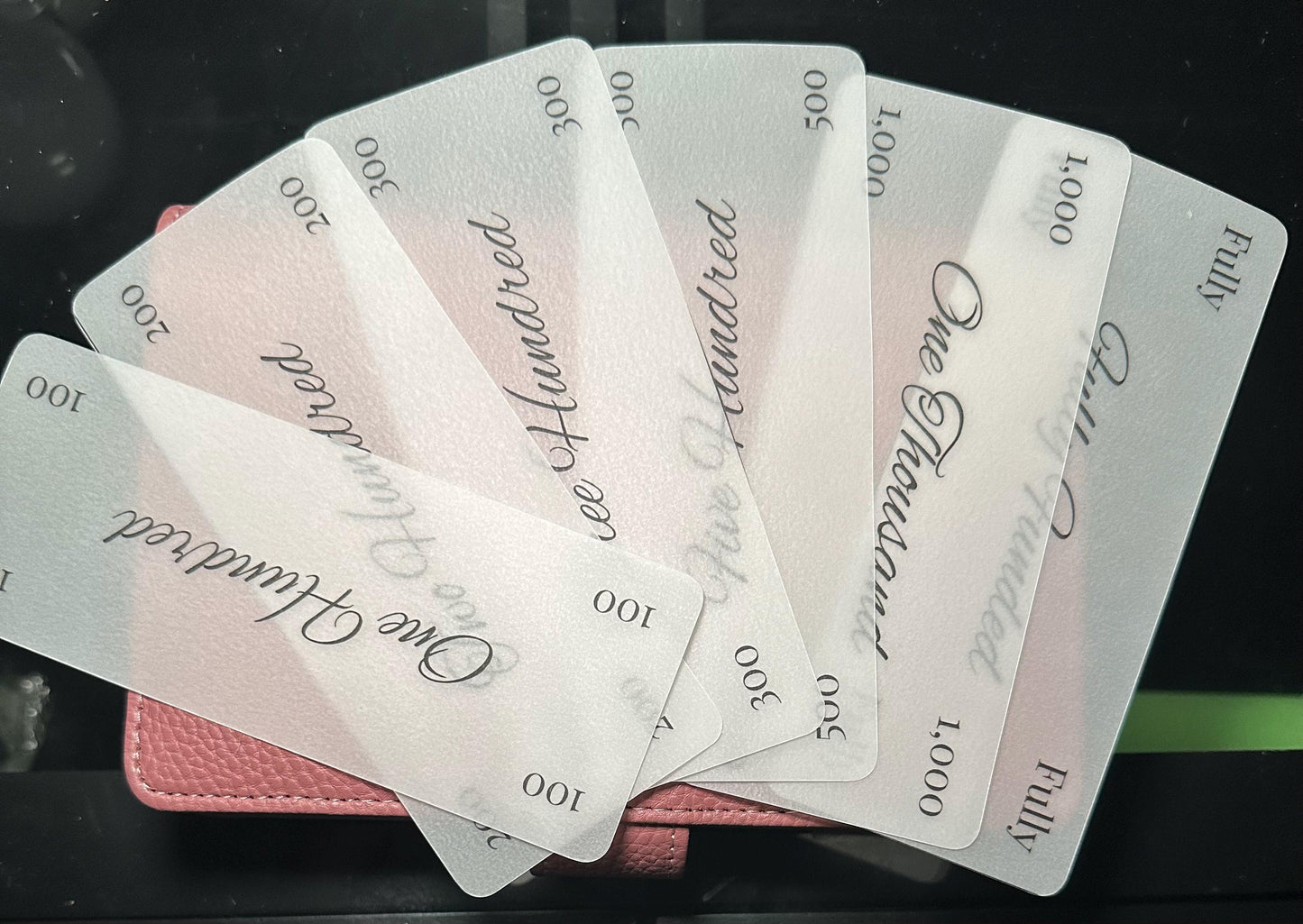 Minimalist Budget Binder Placeholders: Laminated Cash Stuffing Insert Set of 6