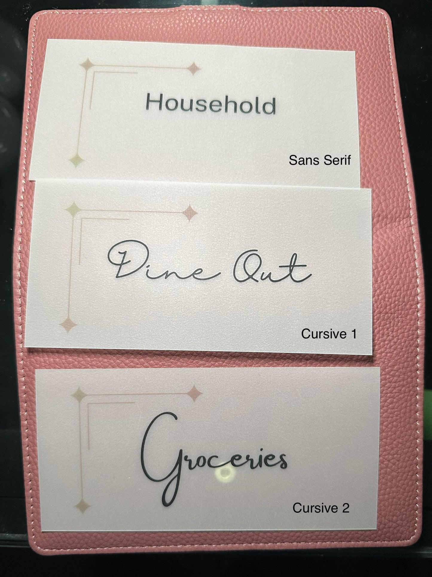 Custom A6 Budget Envelope Inserts | Personalized Cash Envelope Labels | Minimalist Laminated Dividers | Cash Stuffing Binder Organizer