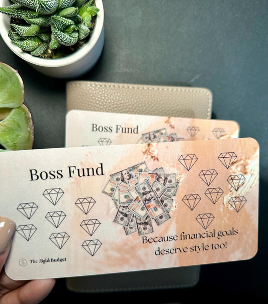 Boss Fund Roll & Save Challenge | A6 Budget Binder Insert | Handmade Physical Savings Tracker | Dice-Based Budget Game