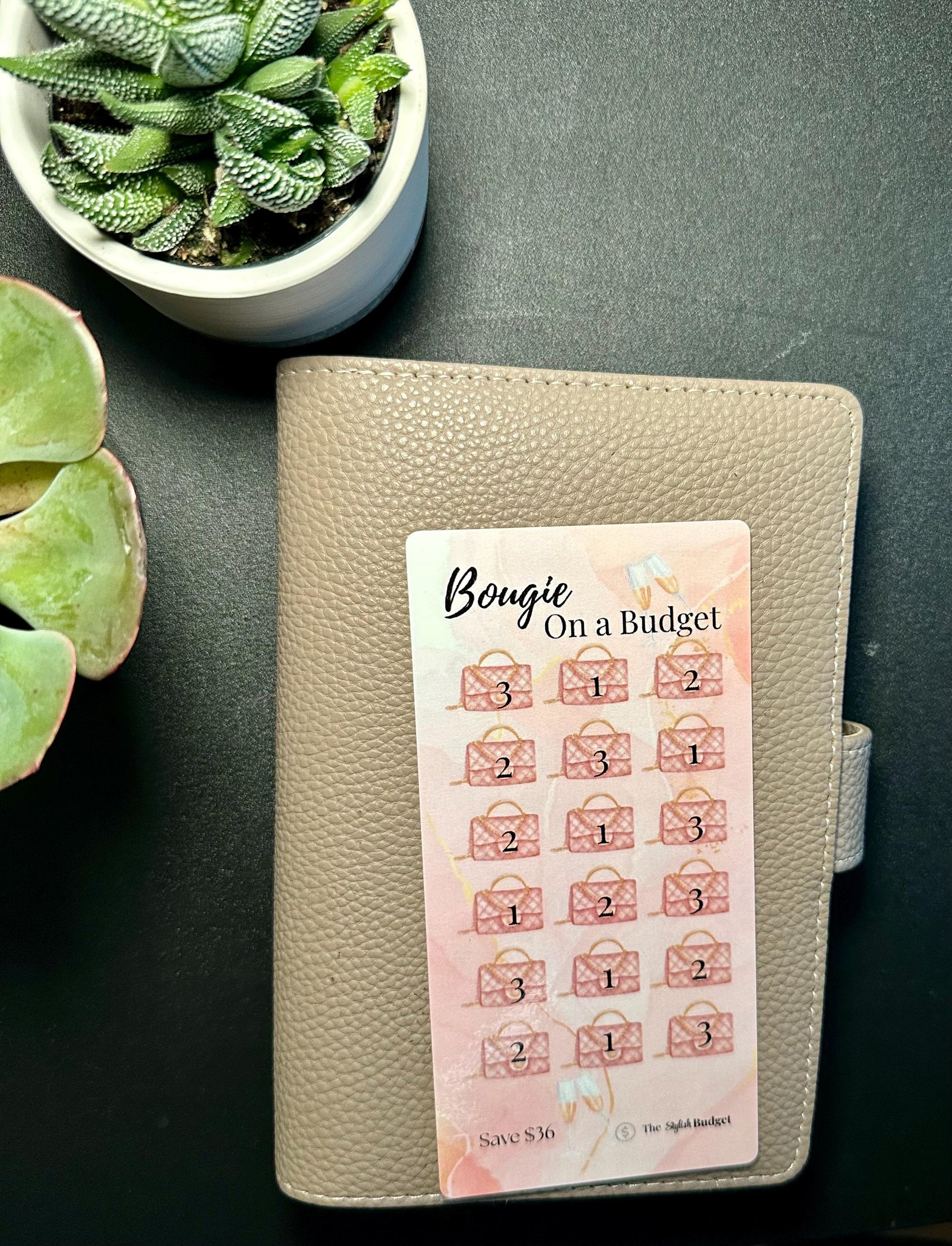 Bougie on a Budget A6 Savings Challenge – 36 Dollar Physical Tracker | Budget Binder Insert | Low Income Money Saving Tool for Cash Stuffing