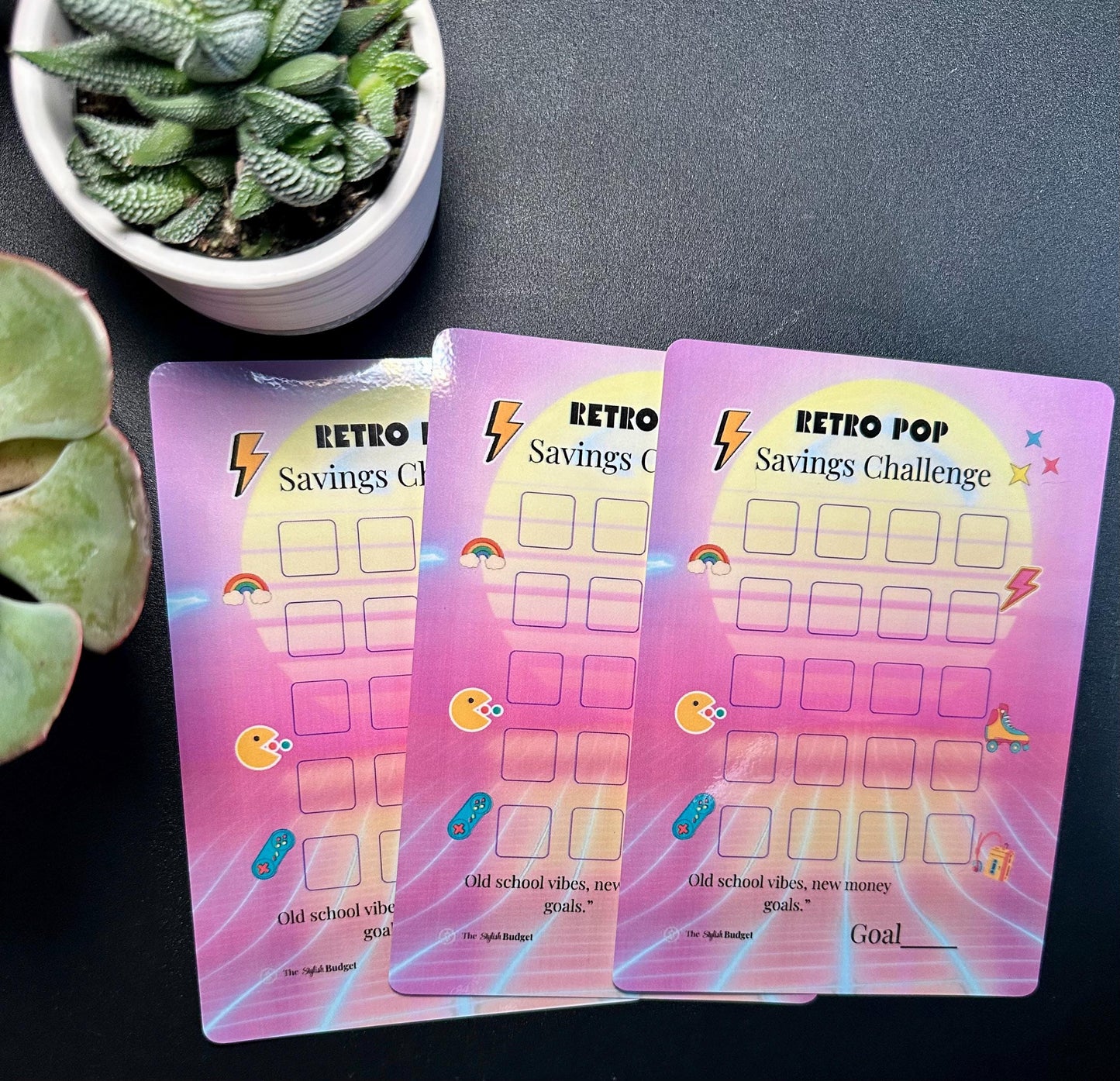 Retro Pop Savings Challenge |A5 Roll and Save |Budgeting Tool |Handmade Physical Tracker