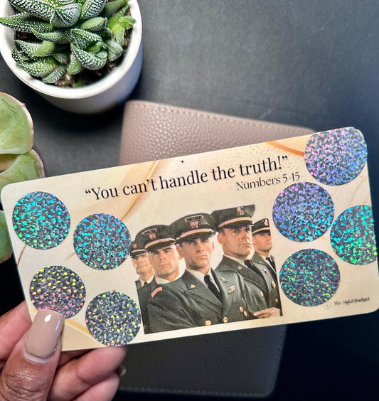 You Cant Handle the Truth |A6 Savings Challenge |Scratch Off Card| Physical Handmade| Budget Tracker |Numbers Five to Fifteen