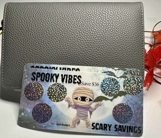 Spooky Vibes Scratch-Off Savings Challenge – Save 36 | Halloween Budget Tracker | Cash Stuffing Printable Game | The Stylish Budget