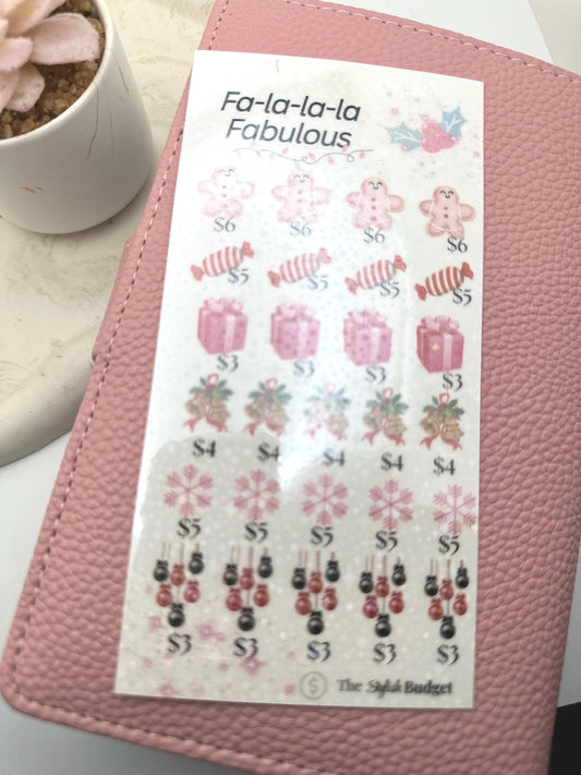Christmas Savings Challenge Fa-La-La-La Fabulous  – Festive Holiday Cash Stuffing Tracker for Budgeting Goals