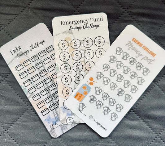 A6 Budget Tracker Set: Debt, Emergency Fund, Savings Challenges