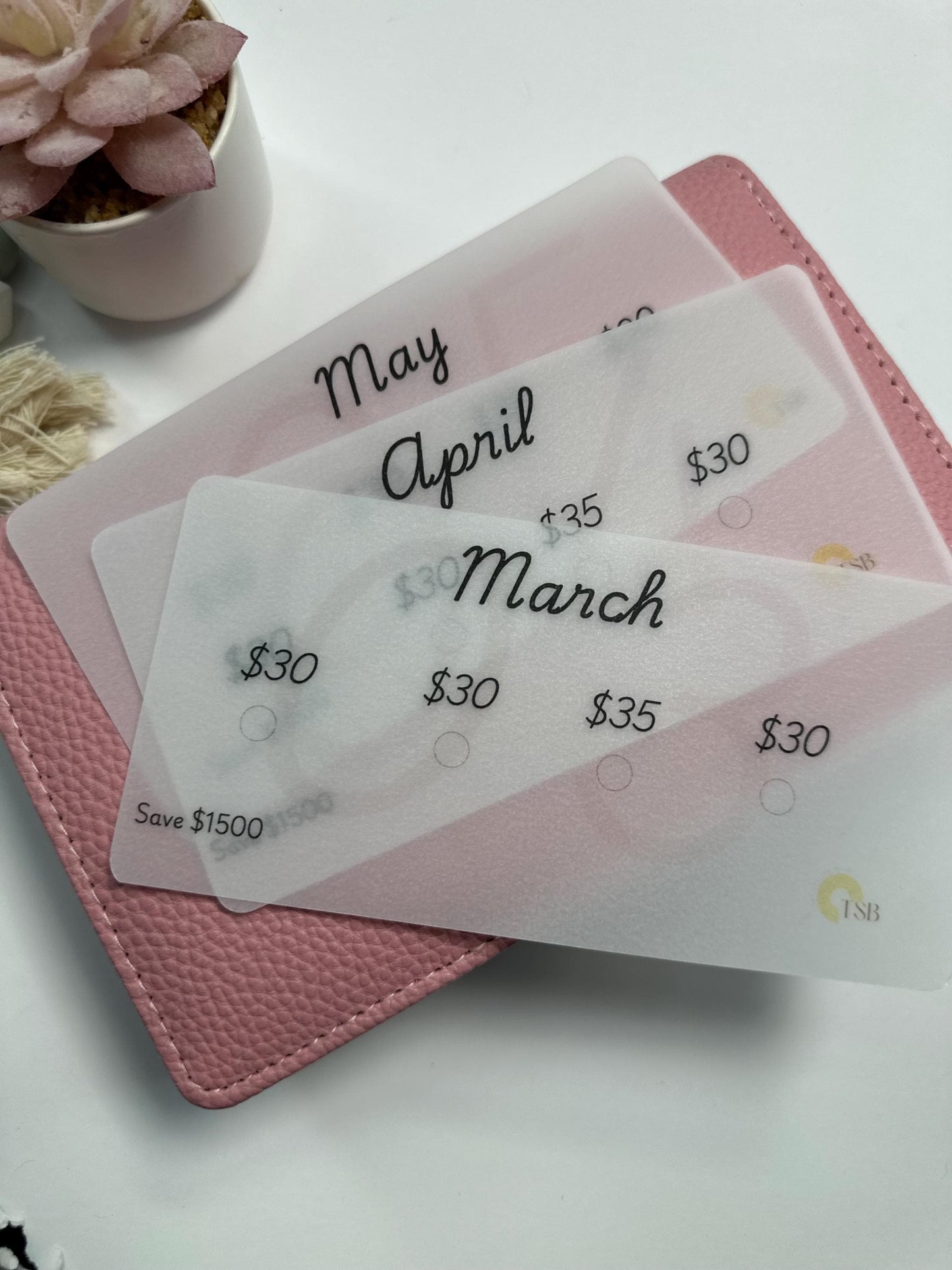 Monthly Savings Challenge Bundle – 12 Month Cash Stuffing Tracker | Save 1500 in a Year