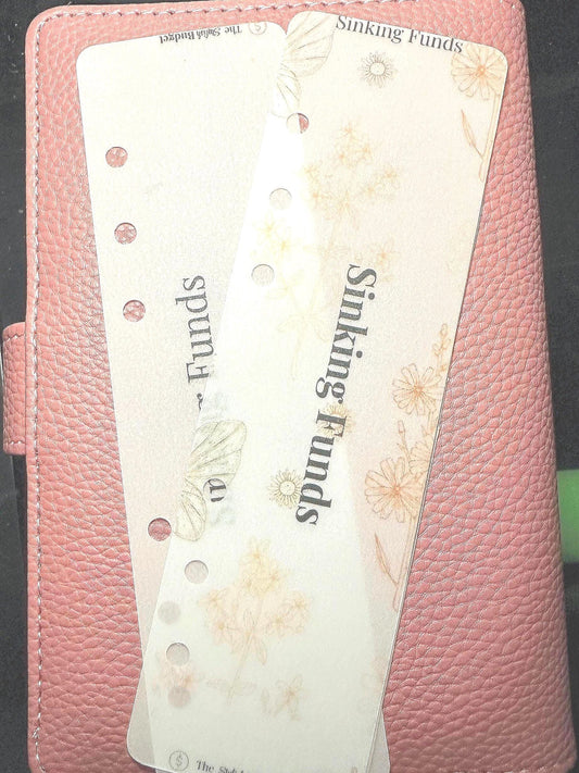 Custom A6 Sinking Funds Bookmarks – Personalized Budget Binder Dividers | Cash Stuffing Planner Inserts”