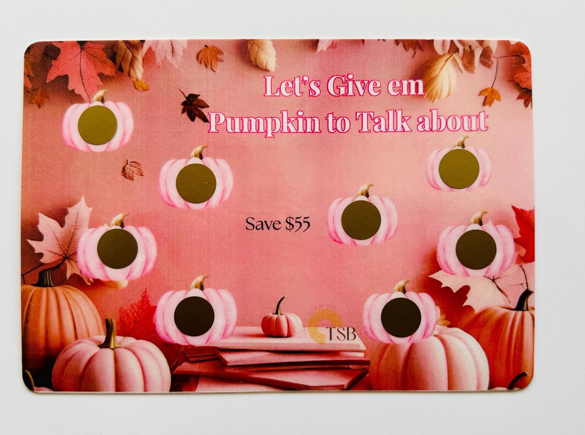 Pumpkin Scratch and Save Challenge: Fall Savings Tracker Budget Game