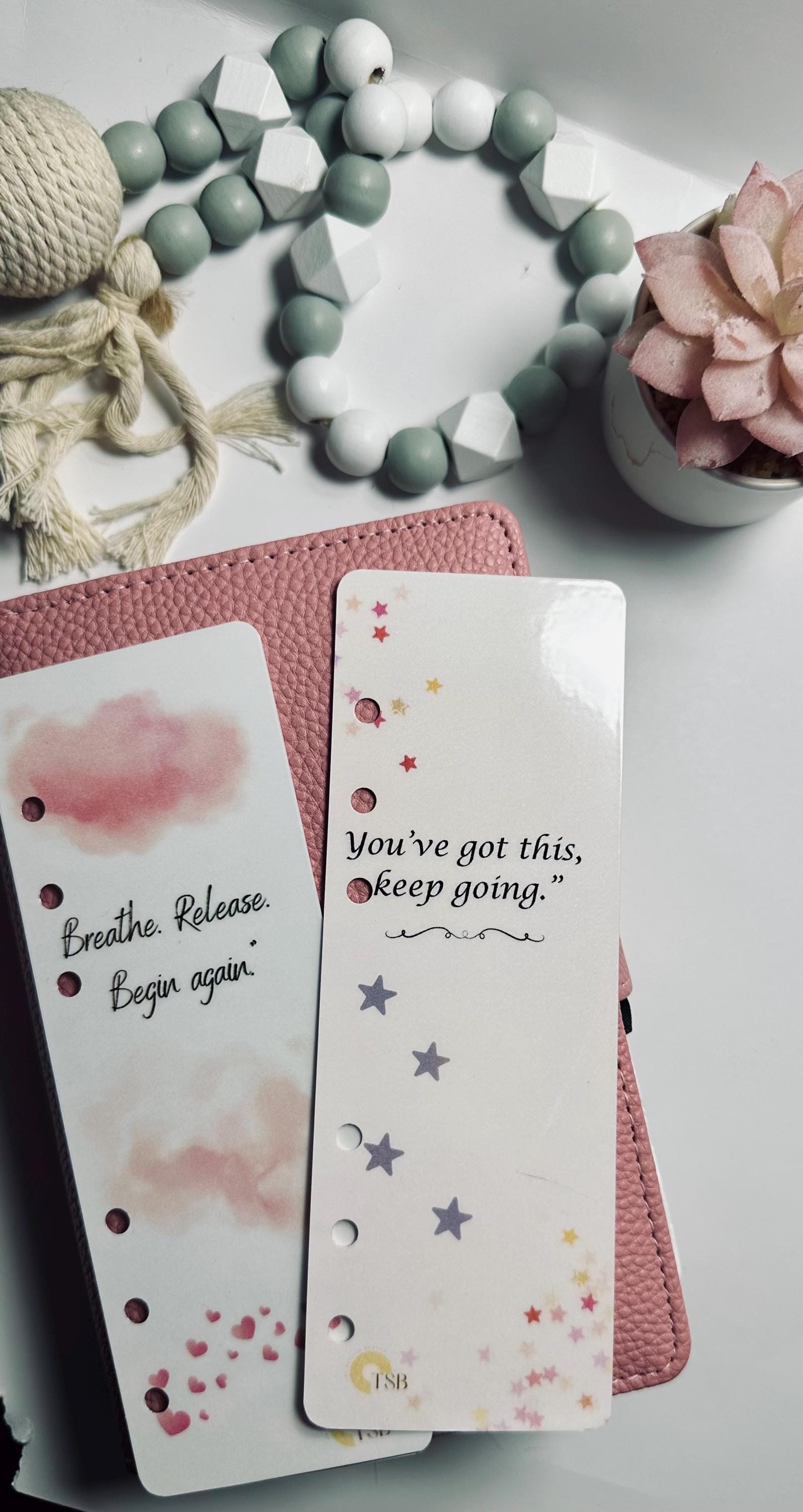 Motivational A6 Binder Bookmark – Positive Quote Dashboard for Budget Planners