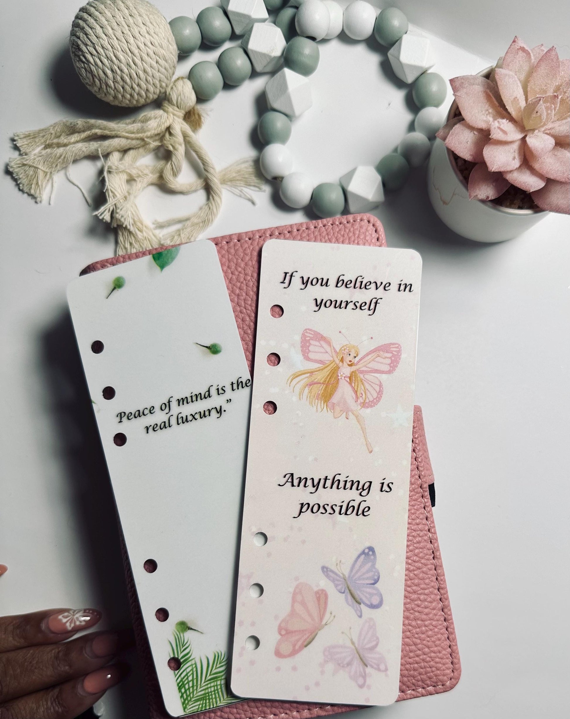 Motivational A6 Binder Bookmark – Positive Quote Dashboard for Budget Planners