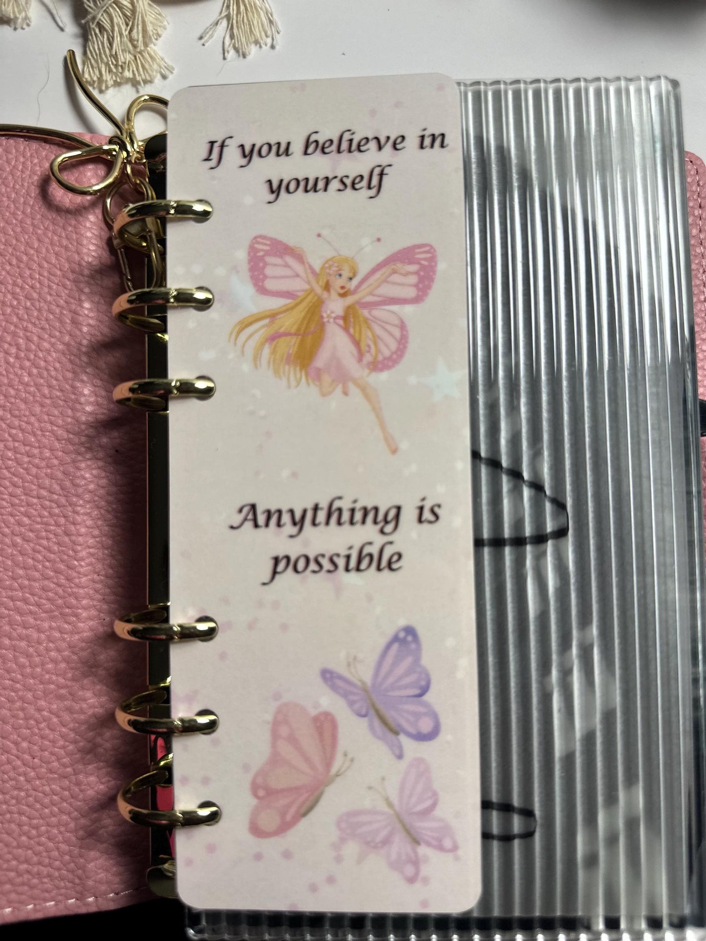 Motivational A6 Binder Bookmark – Positive Quote Dashboard for Budget Planners