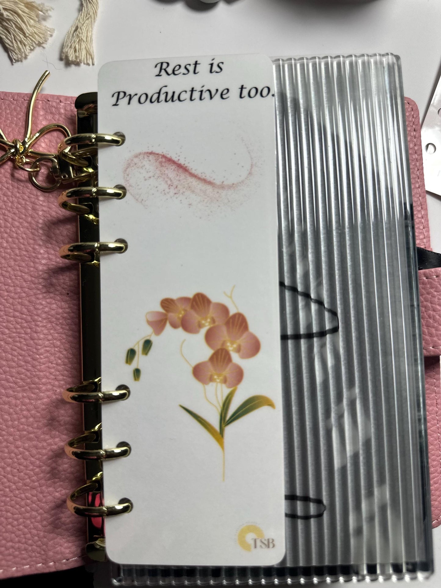 Motivational A6 Binder Bookmark – Positive Quote Dashboard for Budget Planners