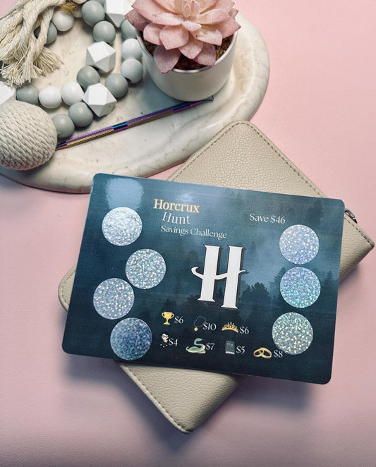 Horcrux Hunt Savings Challenge | Harry Potter Inspired Scratch Off Card | A6 Budget Binder Insert