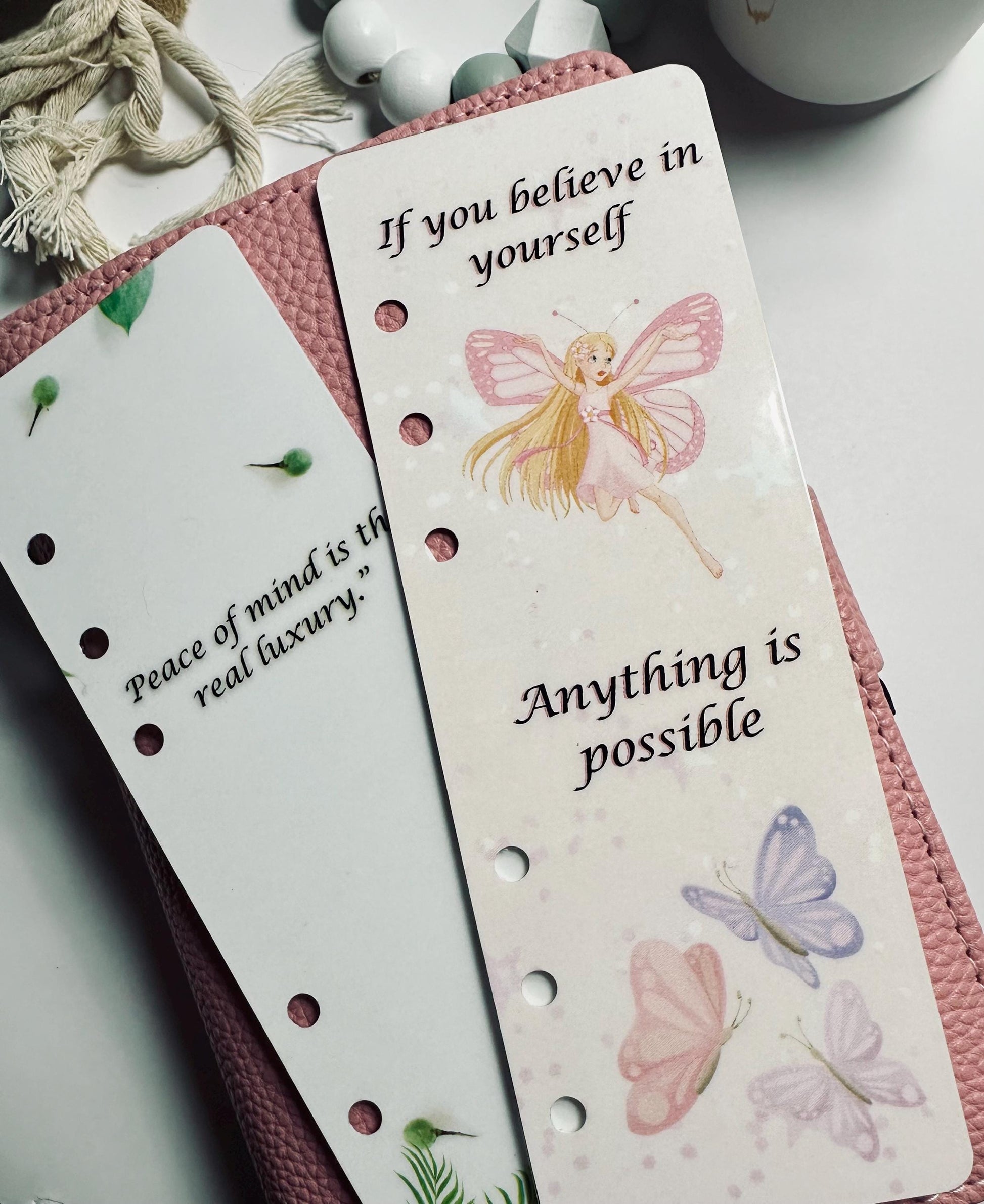 Motivational A6 Binder Bookmark – Positive Quote Dashboard for Budget Planners