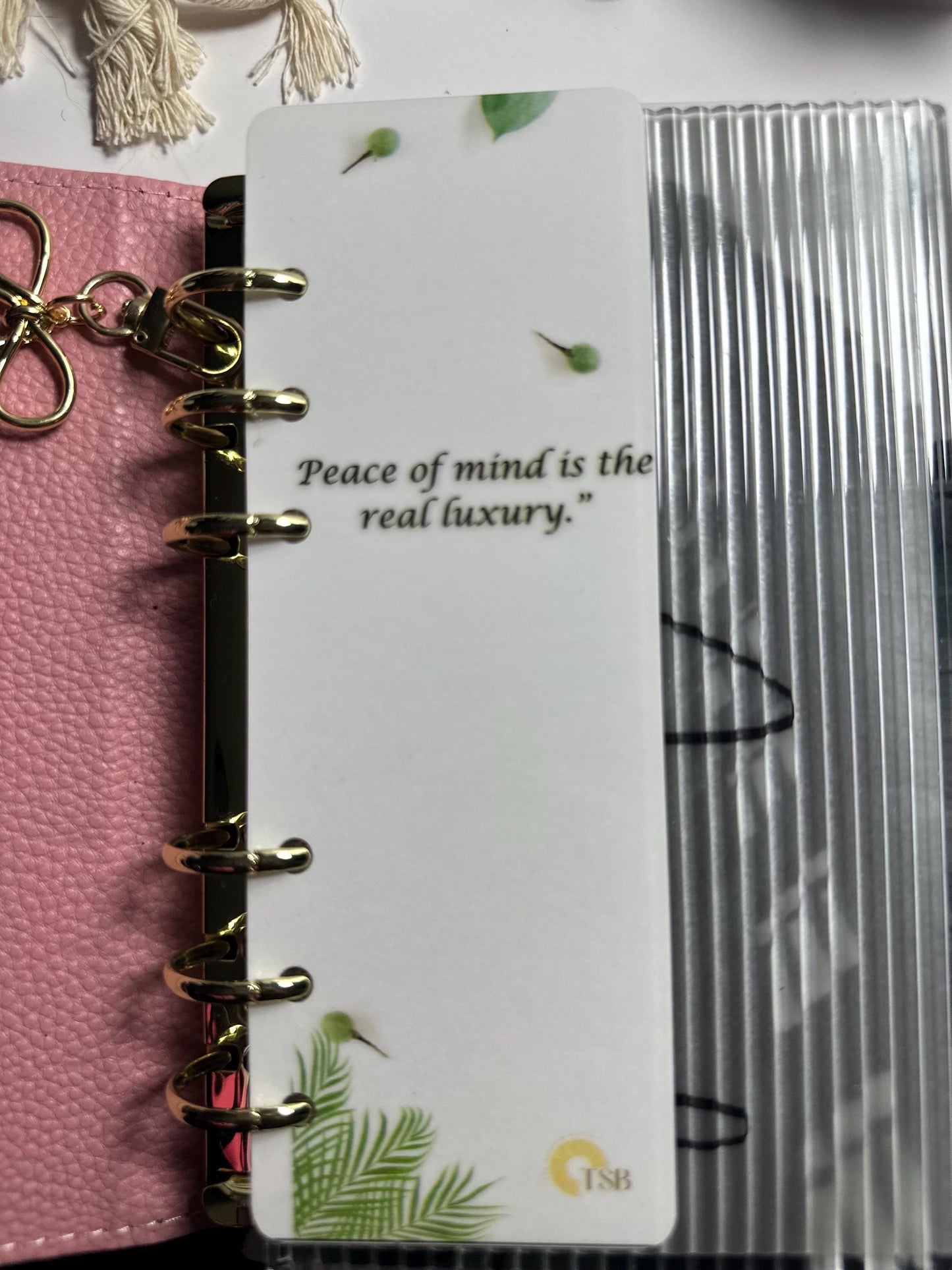 Motivational A6 Binder Bookmark – Positive Quote Dashboard for Budget Planners