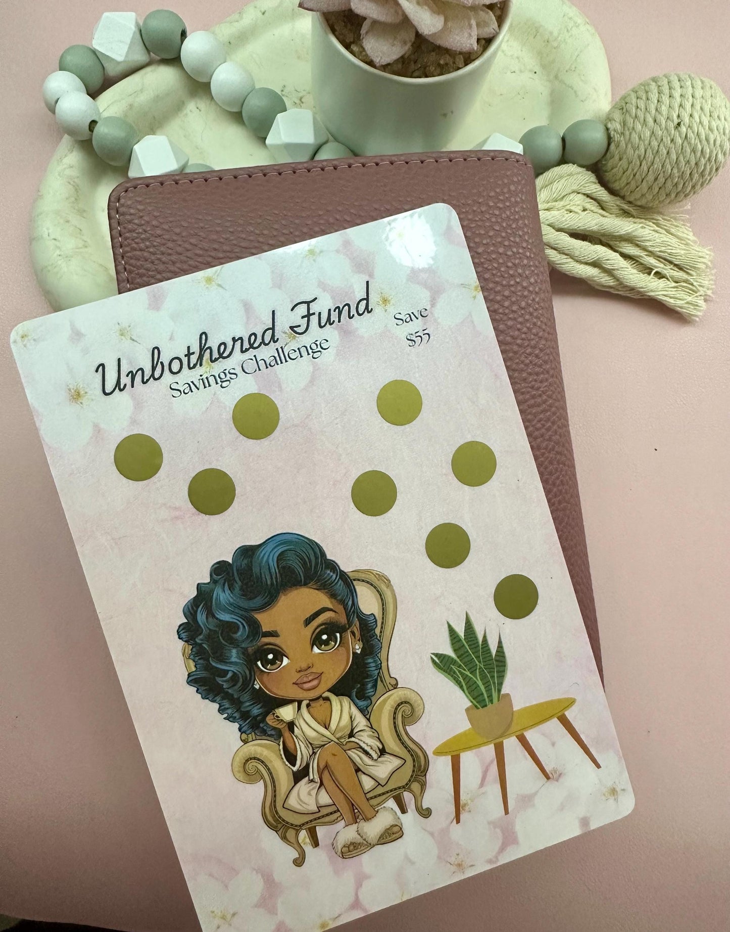 Self Care Savings Challenge: A5 Scratch Off Card, Relaxation Fund