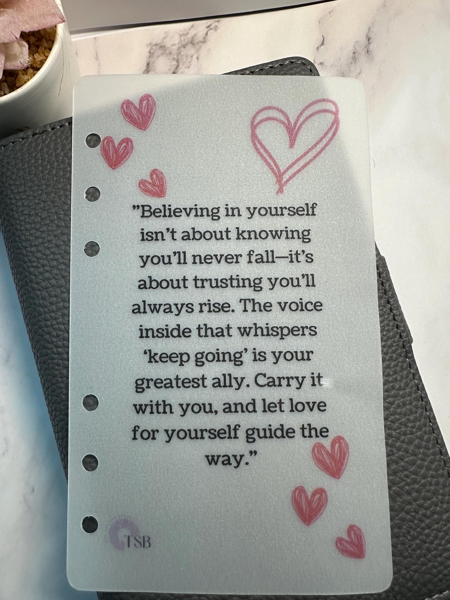 A6 Vellum Planner Dashboards: Inspirational Affirmations, Budget Binder Set