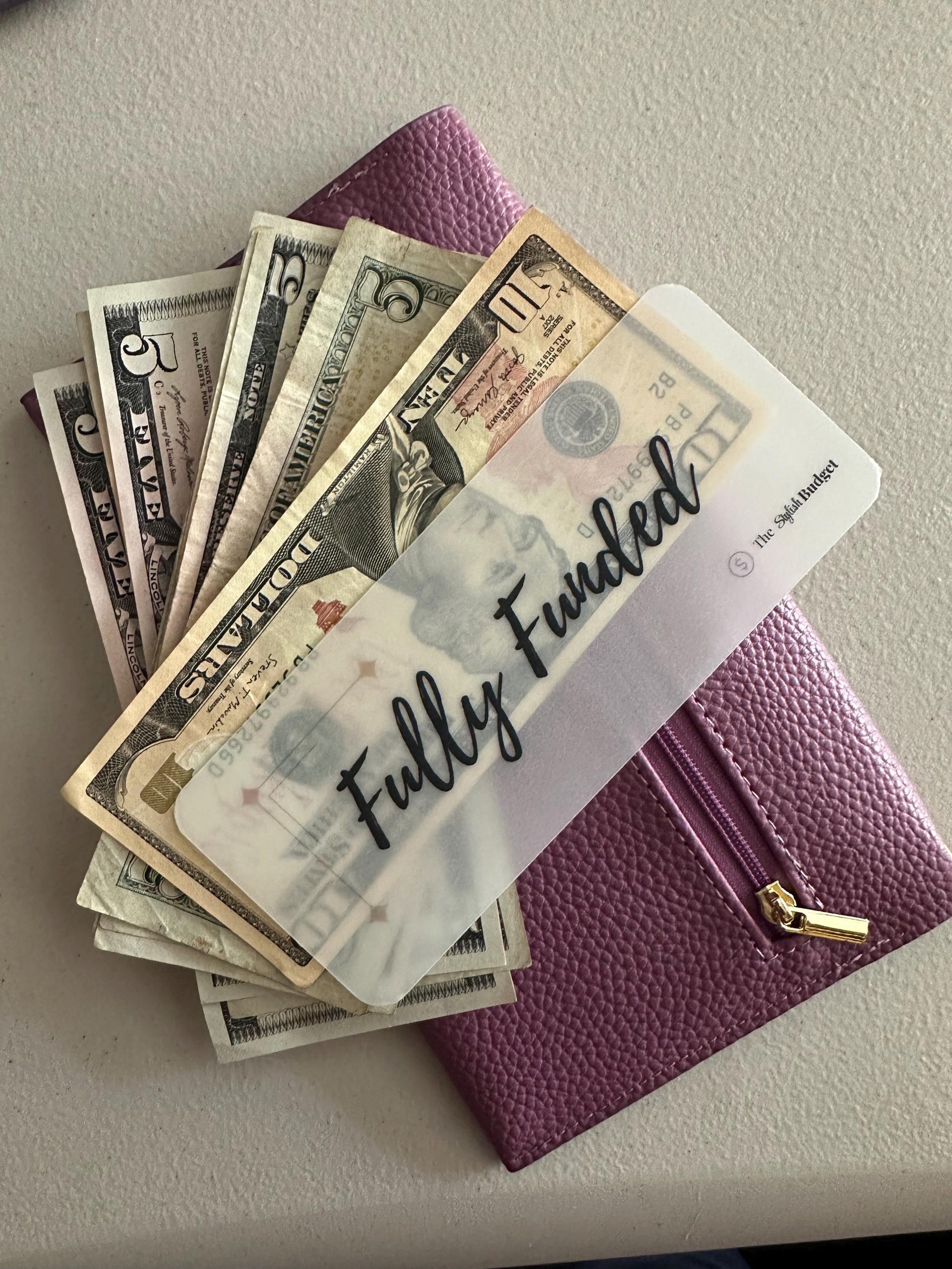 A6 Cash Envelope Savings Placeholders: Matte Vellum Budget Insert Set of 6