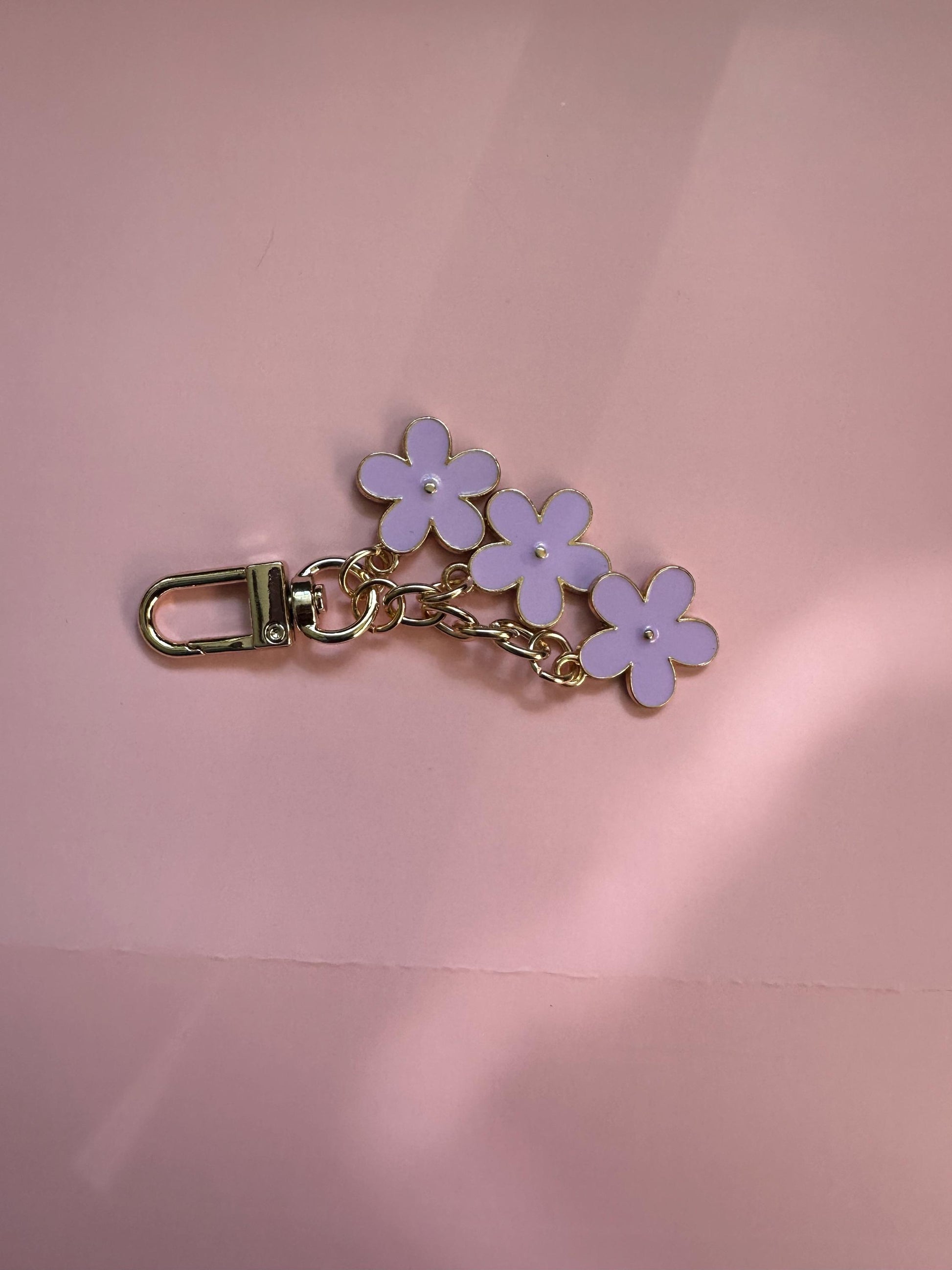 Floral Enamel Planner Charm | Gold Chain Binder Accessory