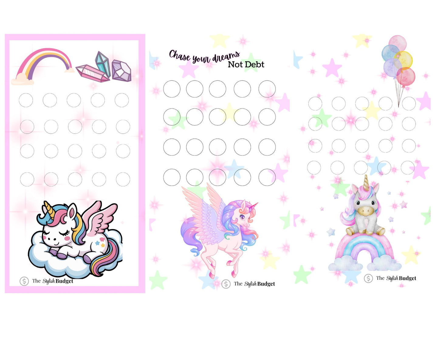 Unicorn Savings Challenge: A6/A5 Budget Tracker (Digital Download)