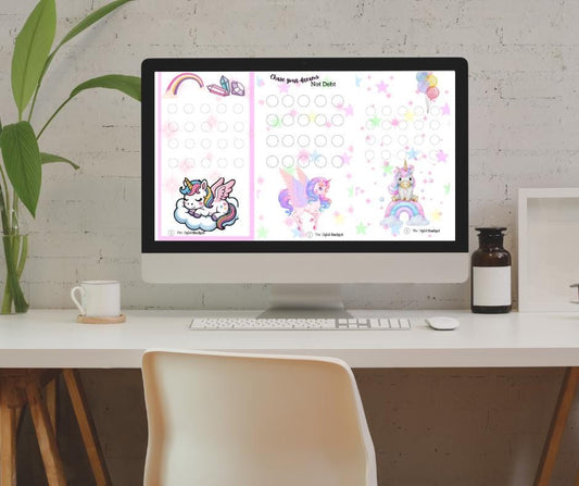Unicorn Savings Challenge: A6/A5 Budget Tracker (Digital Download)