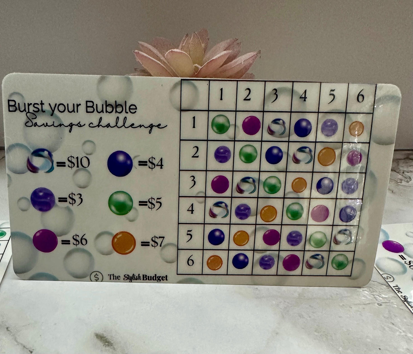 Bubble Savings Challenge: A6 Budget Binder Tracker
