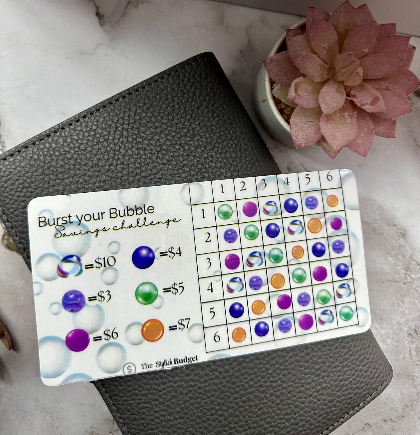 Bubble Savings Challenge: A6 Budget Binder Tracker