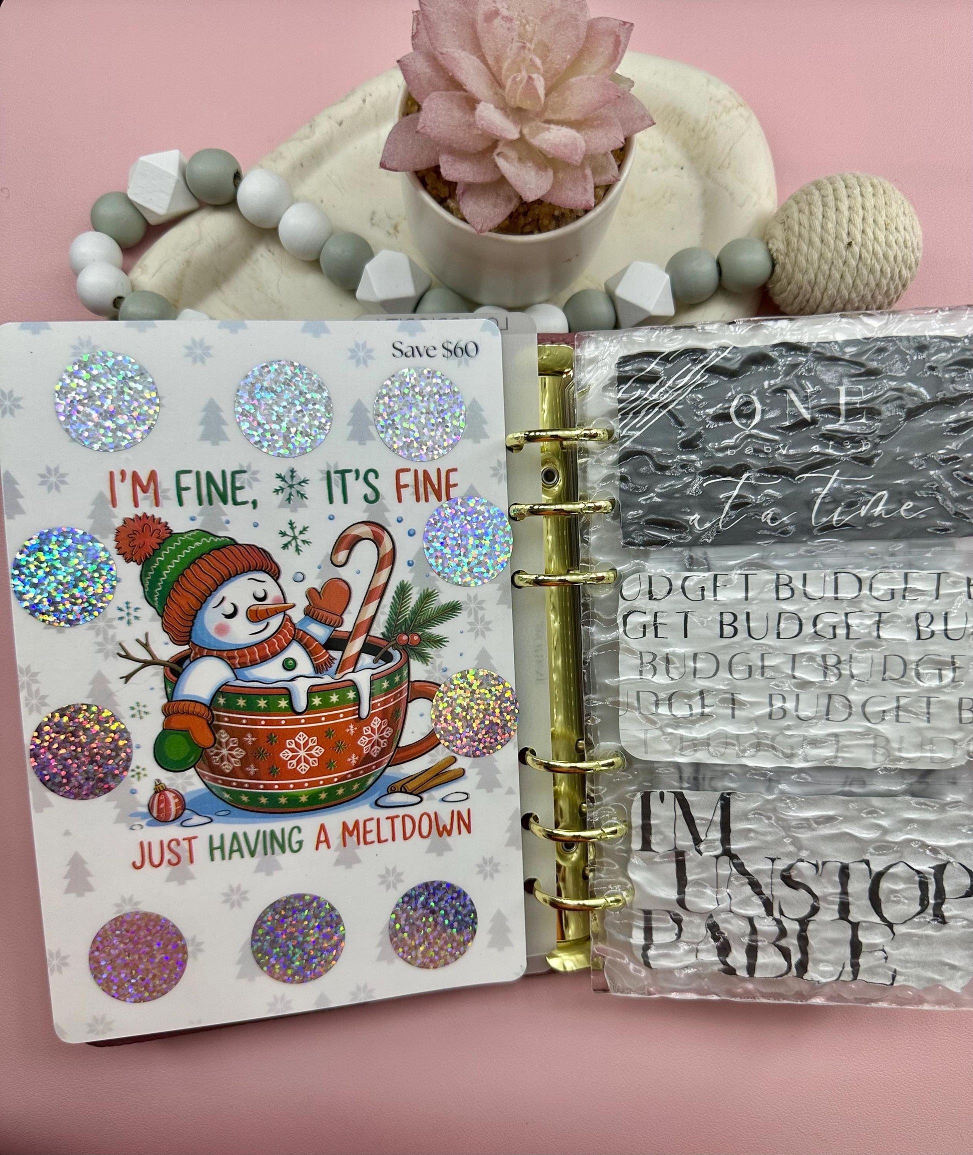 Funny Winter Savings Challenge: Scratch-Off Budget Tracker, A5 Cash Envelope