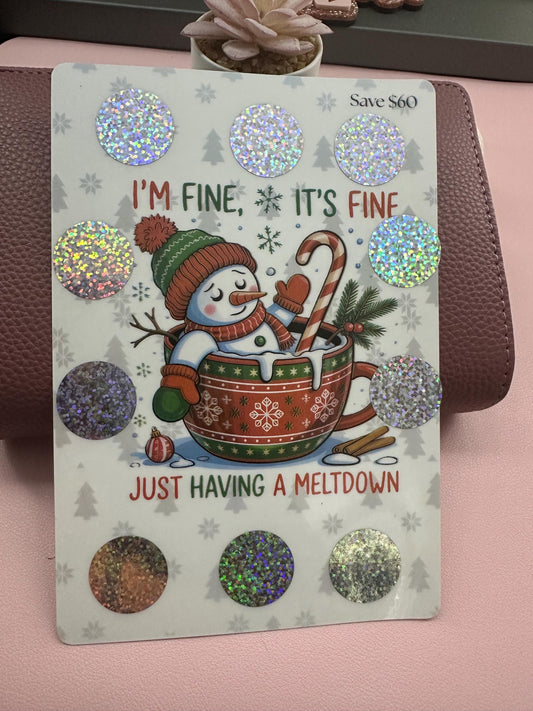 Funny Winter Savings Challenge: Scratch-Off Budget Tracker, A5 Cash Envelope