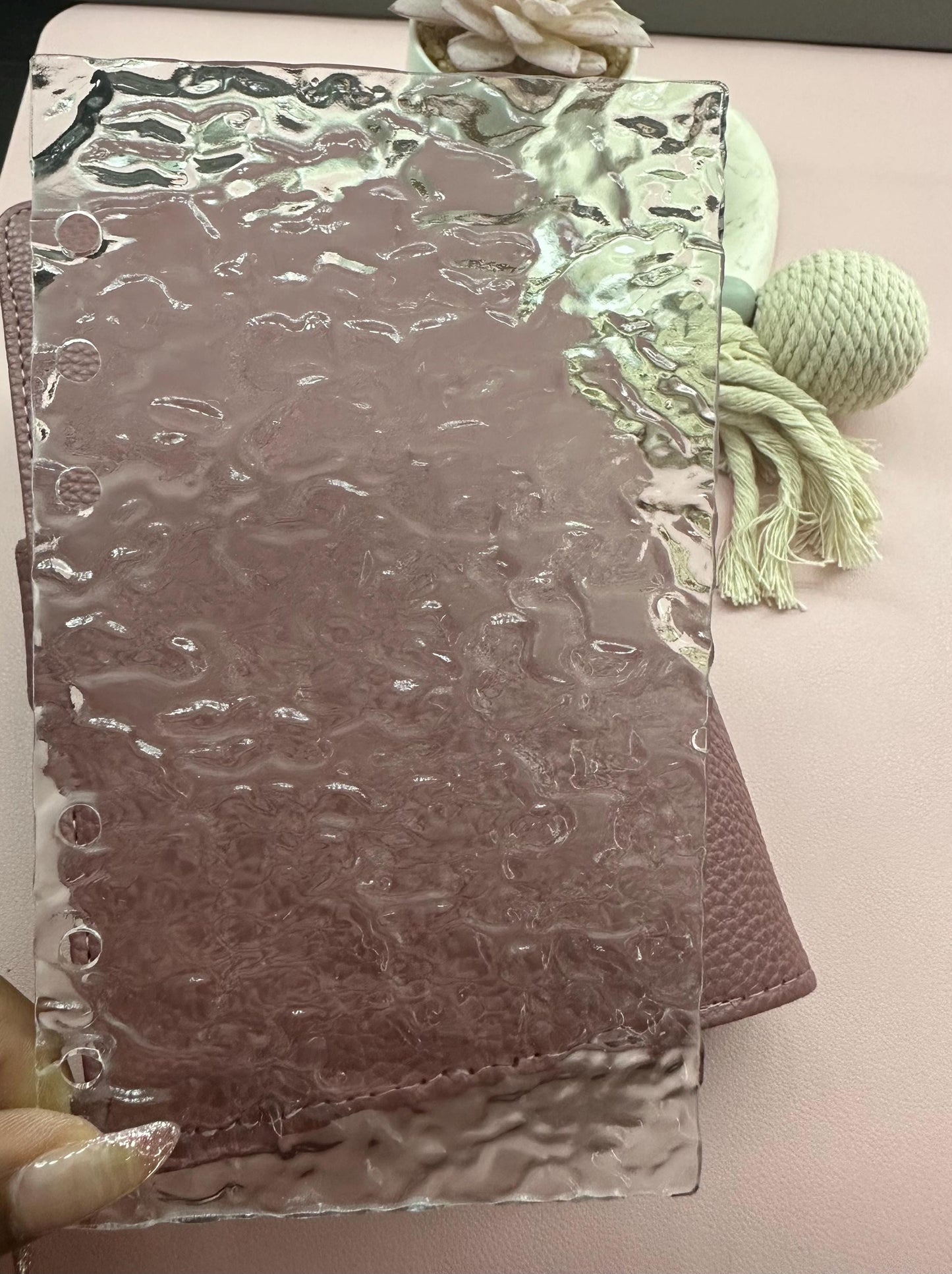 Water Ripple Acrylic Dashboard | A6 Planner Divider | Textured Binder Insert | Minimal Luxe Budget Accessory