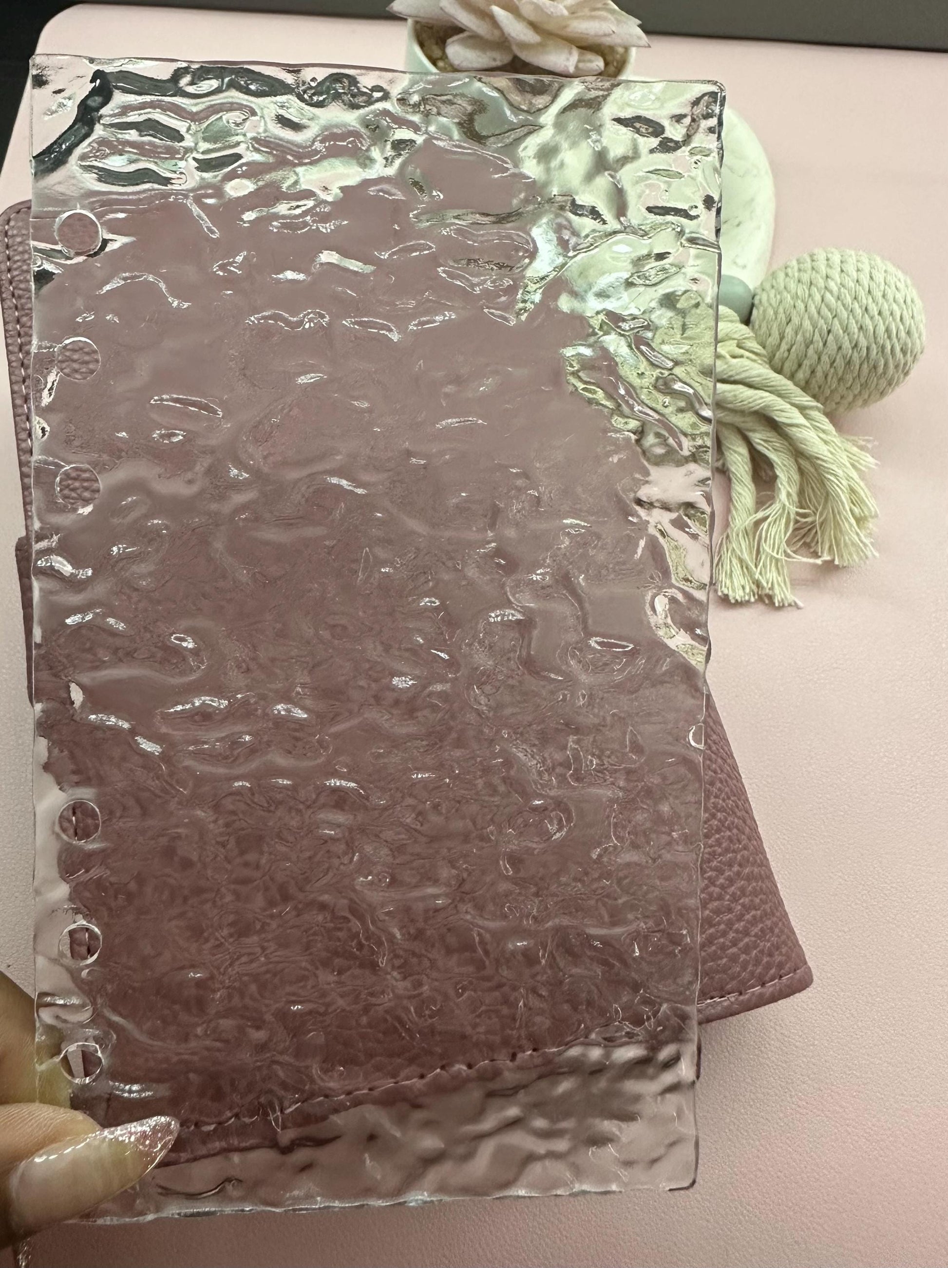 Water Ripple Acrylic Dashboard | A6 Planner Divider | Textured Binder Insert | Minimal Luxe Budget Accessory