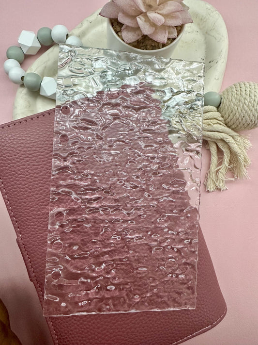 Water Ripple Acrylic Dashboard | A6 Planner Divider | Textured Binder Insert | Minimal Luxe Budget Accessory