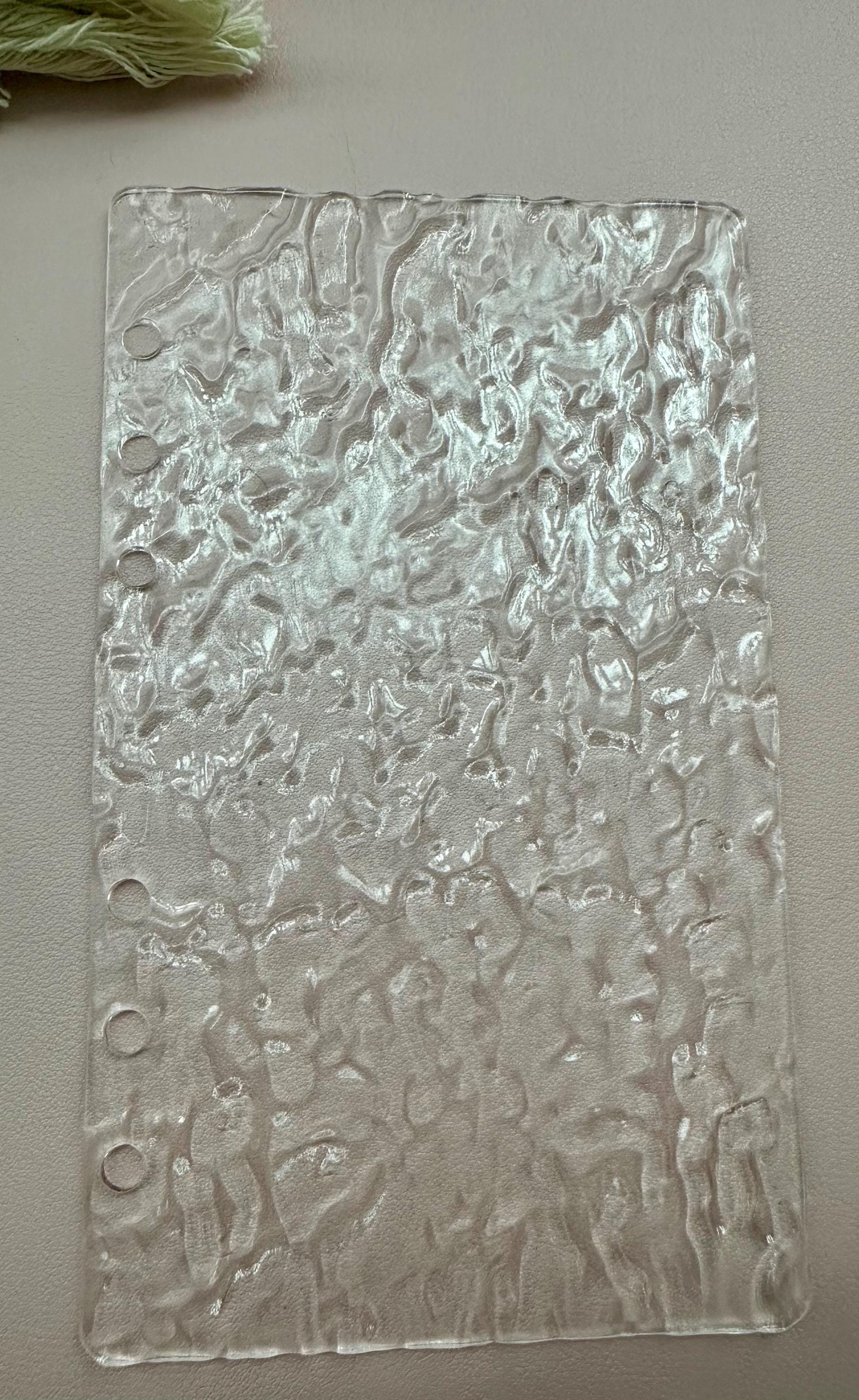 Water Ripple Acrylic Dashboard | A6 Planner Divider | Textured Binder Insert | Minimal Luxe Budget Accessory