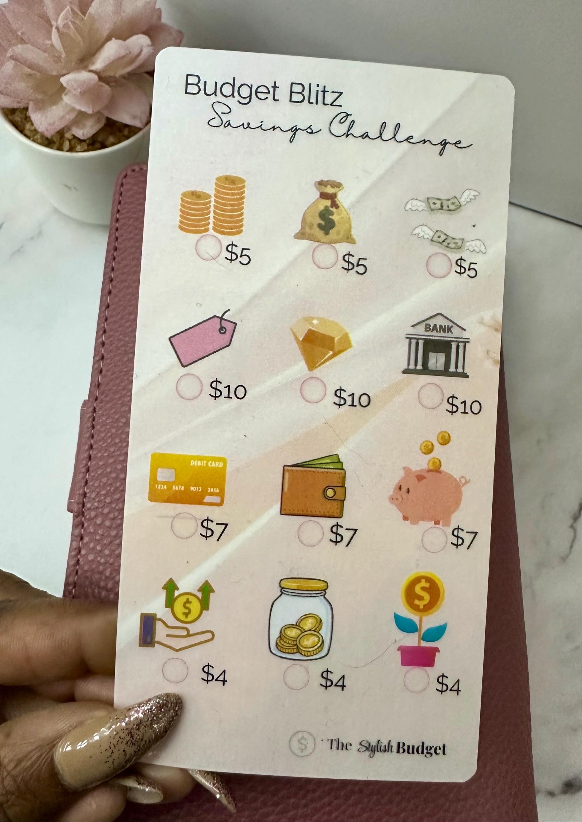 A6 Savings Tracker — Budget Blitz Money Challenge Insert