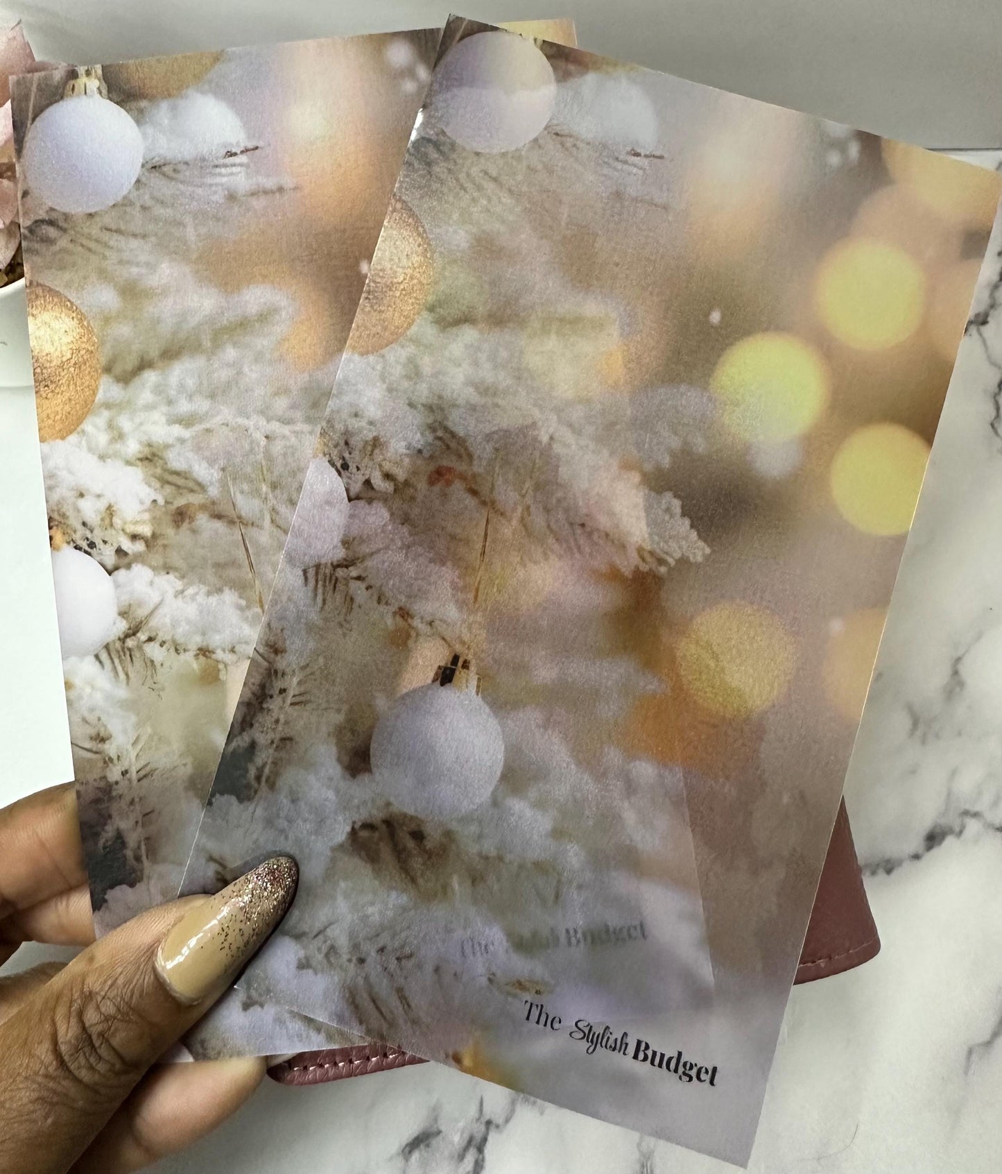 Christmas Glossy or Matte A6 Dashboard – Winter Budget Binder Cover Insert