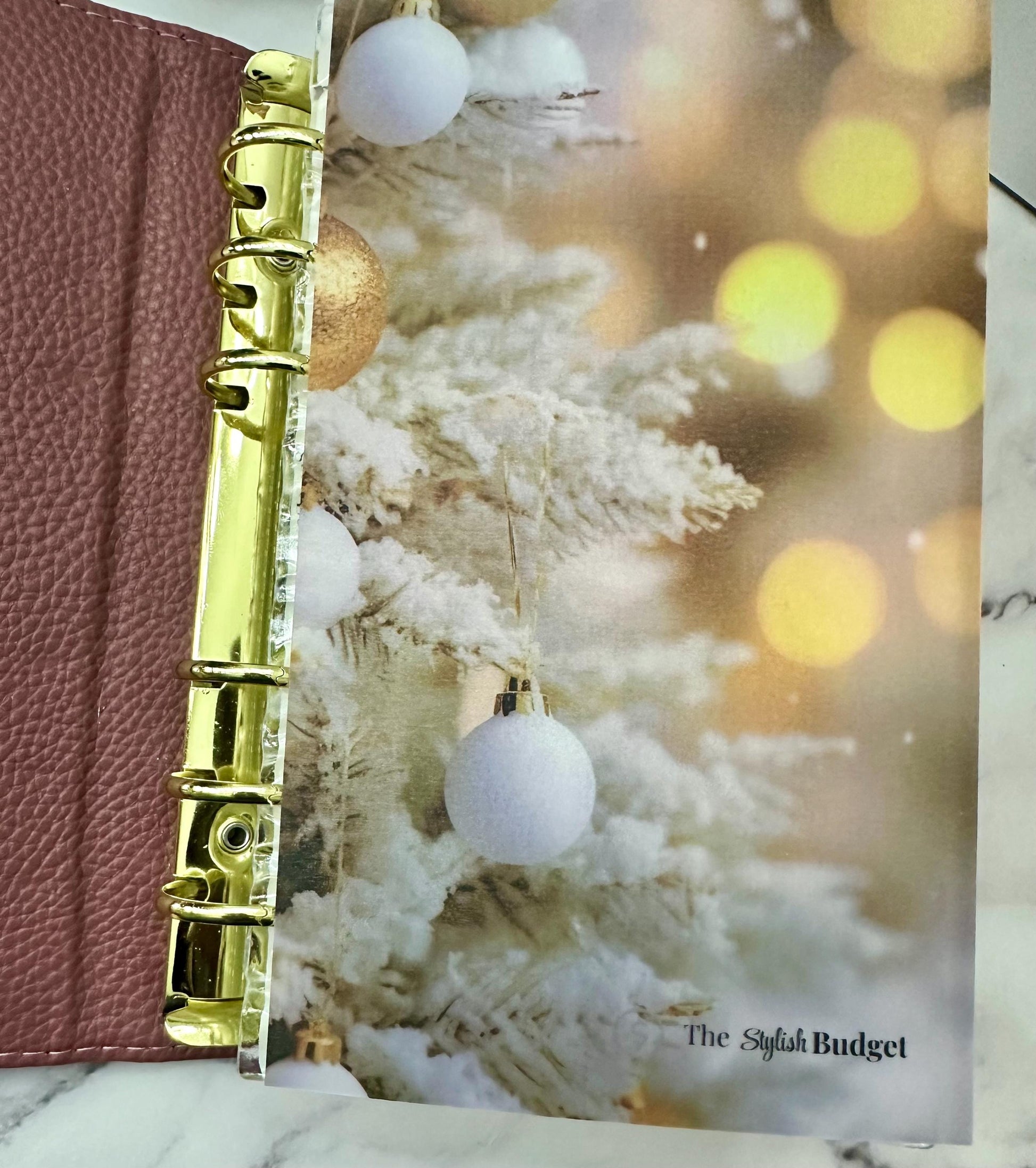 Christmas Glossy or Matte A6 Dashboard – Winter Budget Binder Cover Insert