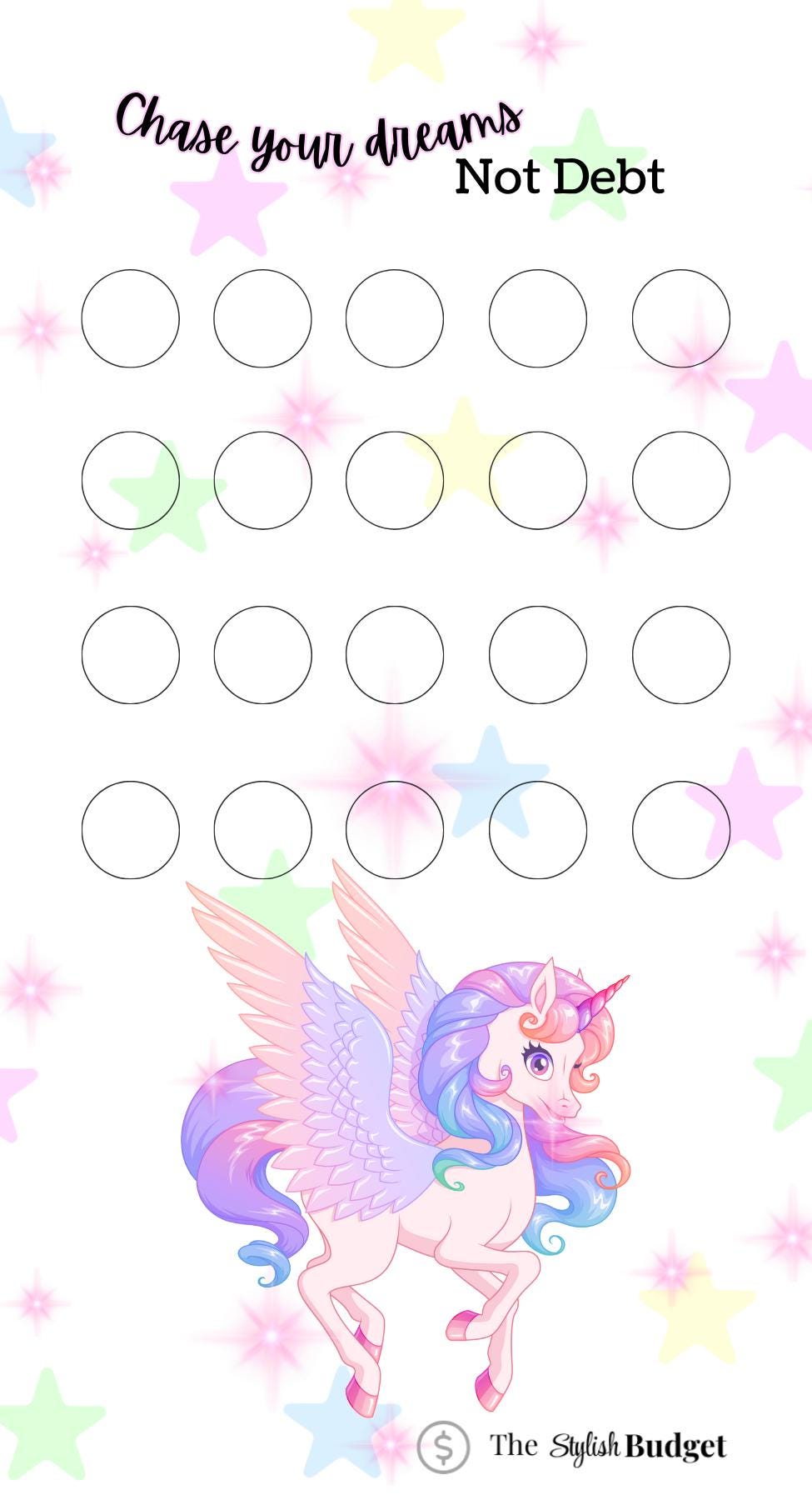 Unicorn Savings Challenge: A6/A5 Budget Tracker (Digital Download)