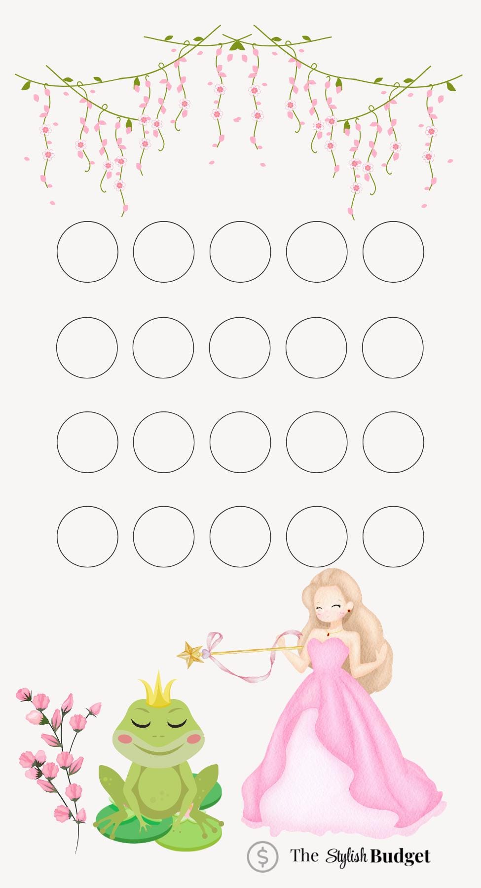 Frog Prince Savings Challenge: A6 Budget tracker Digital Download