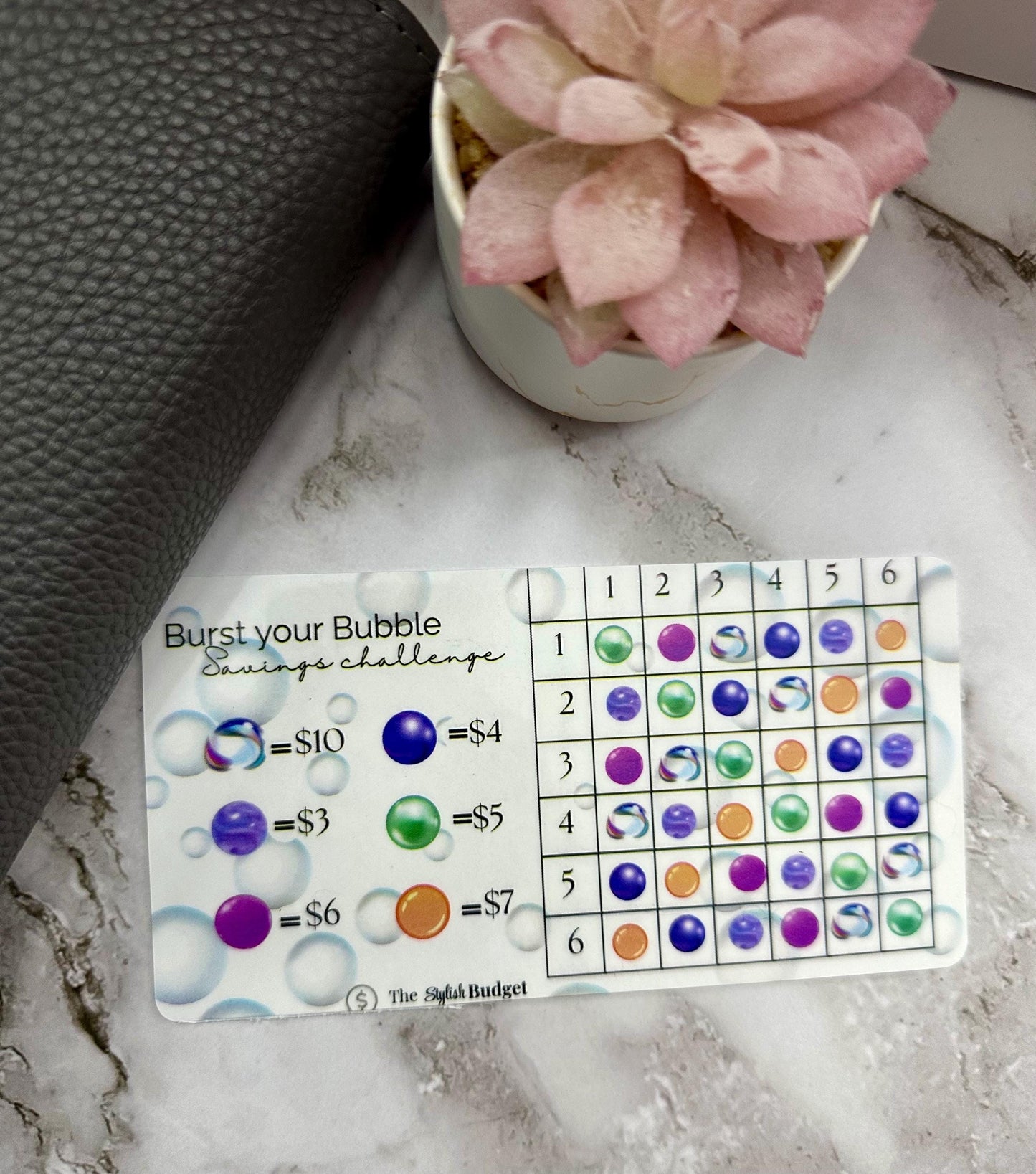 Bubble Savings Challenge: A6 Budget Binder Tracker